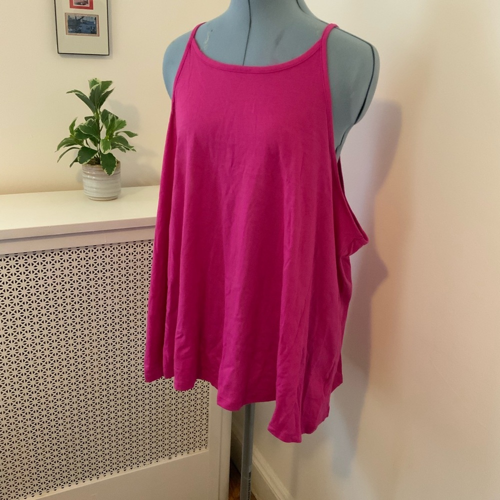 NWT Vibrant Pink Sleeveless Cotton Top